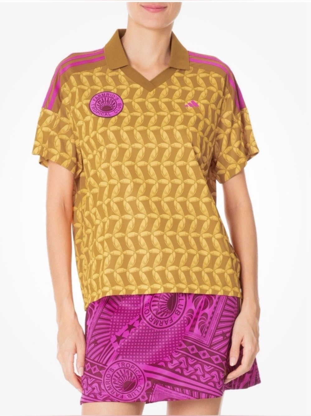Adidas X Farm Rio Tropical Polo Tee Women’s Small NEW Soccer Jersey tshirt